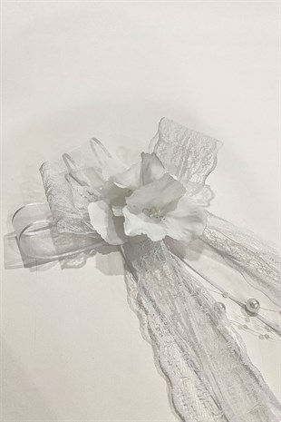 Dantelli İncili Bohça Süsü Bavul Süsü 3 Adet