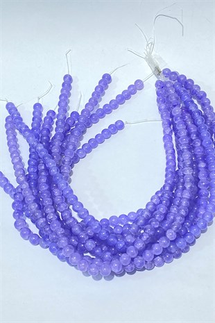 Desenli Dizi Cam Boncuk 8 mm