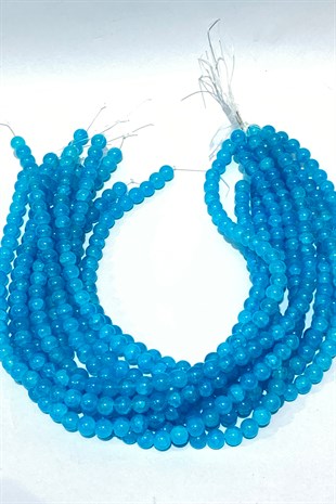 Desenli Dizi Cam Boncuk 8 mm