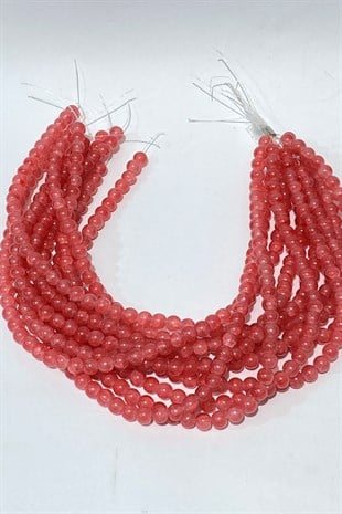 Desenli Dizi Cam Boncuk 8 mm