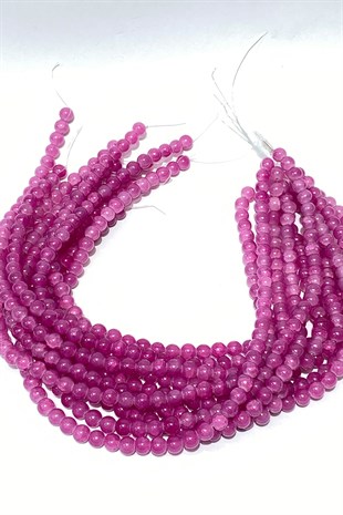 Desenli Dizi Cam Boncuk 8 mm