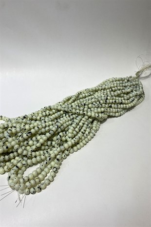 Desenli Dizi Cam Boncuk 8 mm