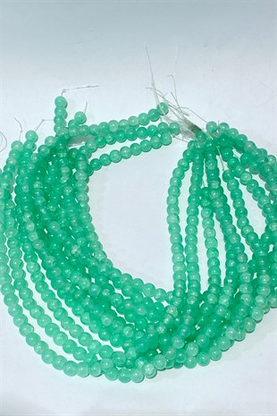 Desenli Dizi Cam Boncuk 8 mm