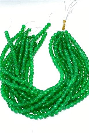 Desenli Dizi Cam Boncuk 8 mm