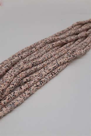 Patterned Powder Fimo Dough Beads 6Mm