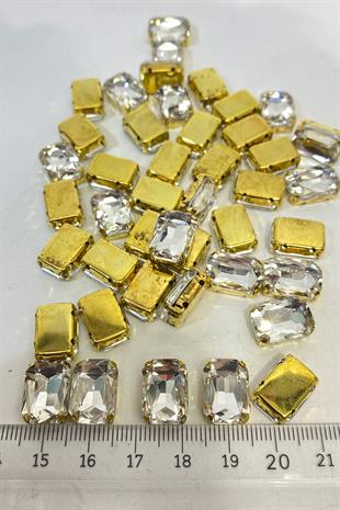 Dikdörtgen Kasalı Beyoğlu Taşı Dikme Kristal Boncuk 5 Adet