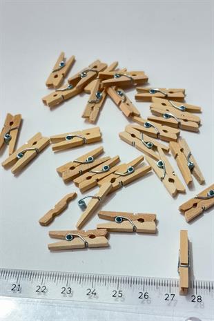 Dogal Renk Ahsap Dekoratif Mandal Aksesuar 25 Adet