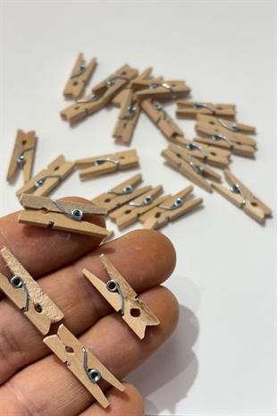 Dogal Renk Ahsap Dekoratif Mandal Aksesuar 25 Adet