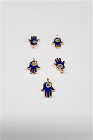 Navy Blue Evil Eye Bead Necklace and Bracelet Tip