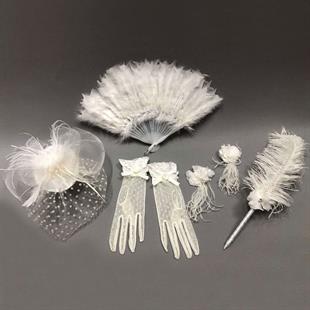 الجملة القفاز Voelet القلم مروحة مجموعة القرط