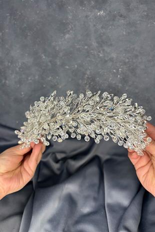 Elisa Model Boncuklu Gelin Kına Tacı