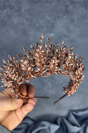 Elisa Design Beaded Bridal Henna Crown Hair Accessory