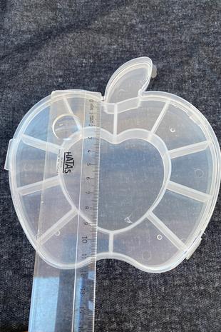 Elma Model Şeffaf Boncuk Kutusu,Mazleme Kutusu