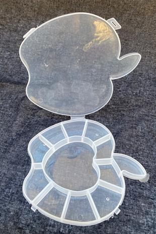 Elma Model Şeffaf Boncuk Kutusu,Mazleme Kutusu