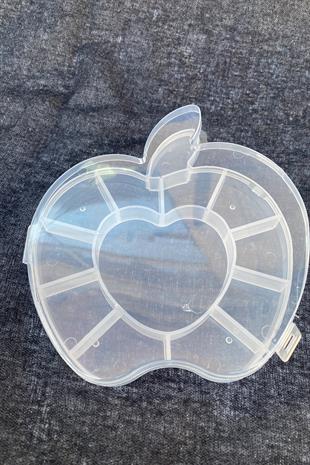 Elma Model Şeffaf Boncuk Kutusu,Mazleme Kutusu