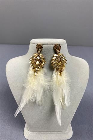 The Most Stylish Feathered Special Invitation Prom Wedding Evening Dress Earrings