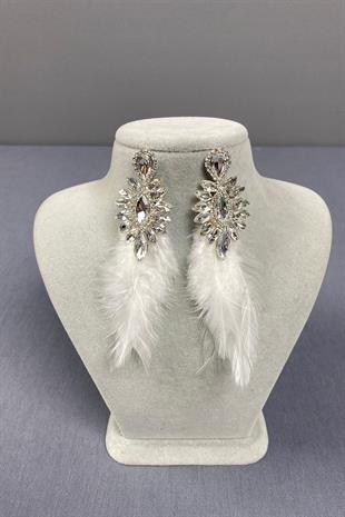 The Most Stylish Feathered Special Invitation Prom Wedding Evening Dress Earrings