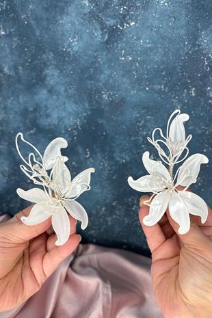 Estelle Sedef Reçine Çift Gelin Saç Aksesuarı