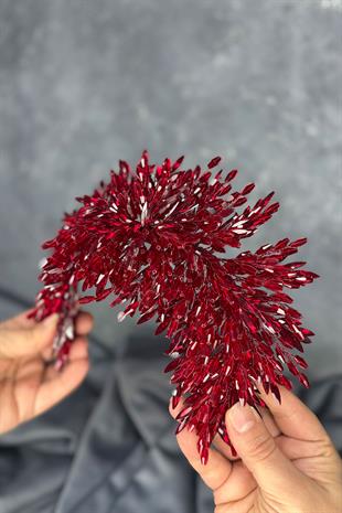 Yoğun İşlemeli Eva Kına Tacı Gelin Saç Aksesuarı