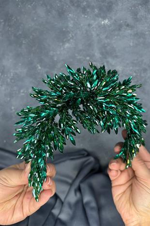 Yoğun İşlemeli Eva Kına Tacı Gelin Saç Aksesuarı