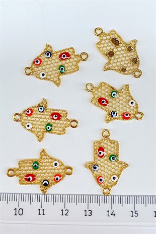 Fatma Ana Eli Evil Eye Beaded Bracelet Tip Yellow 1 Pcs