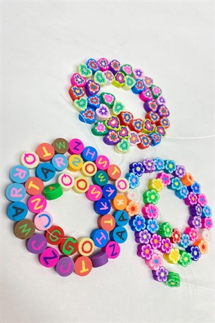 Figür Desenli Fimo Boncuk Seti 3 dizi