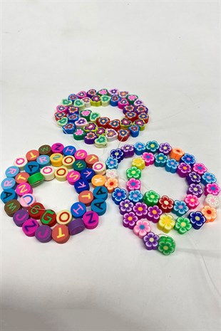 Figür Desenli Fimo Boncuk Seti 3 dizi