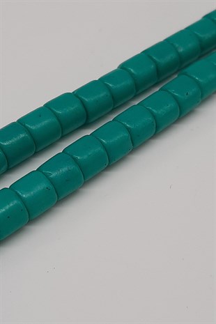 Firuze Silindir Mat Boncuk