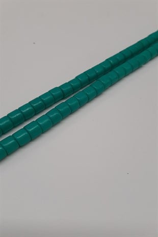 Firuze Silindir Mat Boncuk