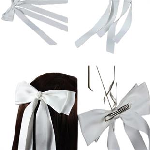 الجملة القوس الساتان Scrunchy اكسسوارات للشعر الزفاف