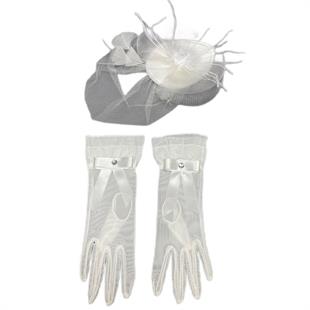 الجملة قفازات الزفاف القوس وقبعة الزفاف