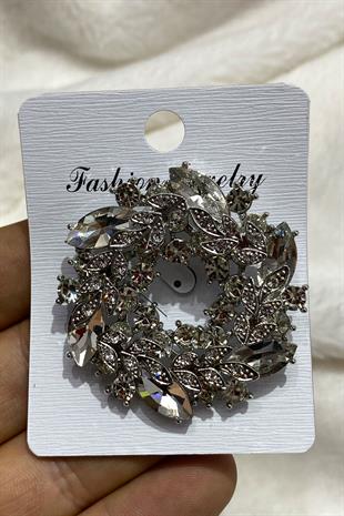 ملحق بروش طوق الفستان بالحجر الكامل