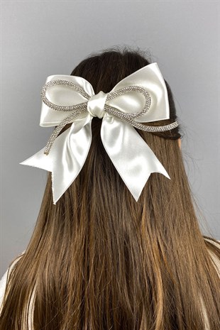 Full Taşlı Fiyonklu Saç Tokası Aksesuar