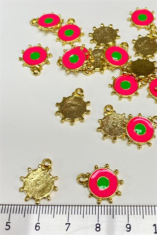 Fuşya Güneş Model Kolye Ucu 1 Adet