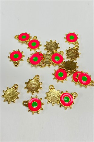 Fuşya Güneş Model Kolye Ucu 1 Adet