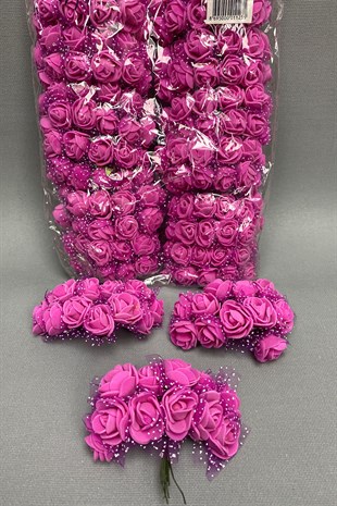 Fuşya Lateks Yapay Çiçek 144 Adet