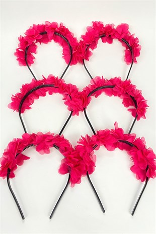 Fuchsia Laser Flower Bridesmaid Tiara and Gift Child Tiara 6 pcs