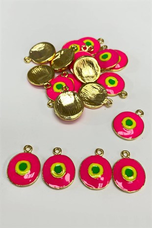 Fuşya Mineli Göz Model Kolye Ucu 1 Adet