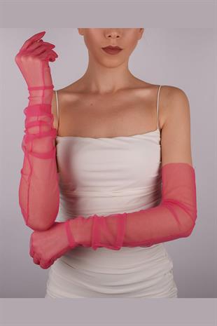 الجملة الفوشيه قفازات الزفاف الطويلة الأنيقة تول قفازات الزفاف / الزفاف / الطرف / قفازات زي