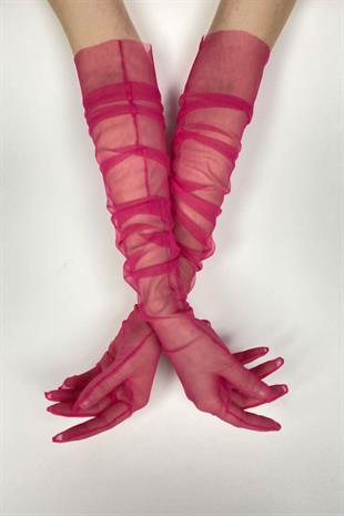 الجملة الفوشيه قفازات الزفاف الأنيقة الطويلة تول قفازات الزفاف / الزفاف / قفازات الحزب