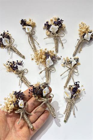 Gala Cipsolu Damat Yaka Çiçeği Sağdıç Çiçeği 10 Adet