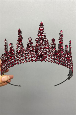 Gatria Model Claret Red Bridal Henna Crown