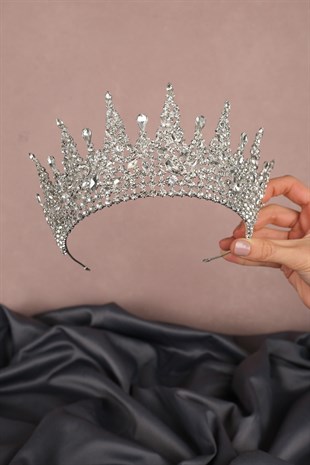 Gatria Model Silver Bridal Crown
