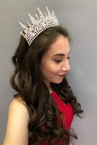 Gatria Model Silver Bridal Crown