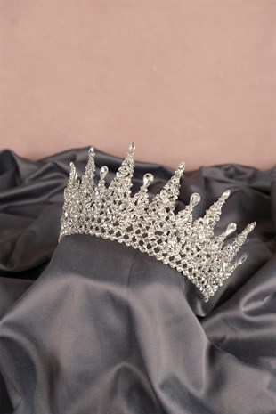 Gatria Model Silver Bridal Crown