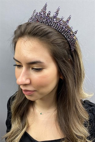 Gatria Model Purple Bridal Henna Crown