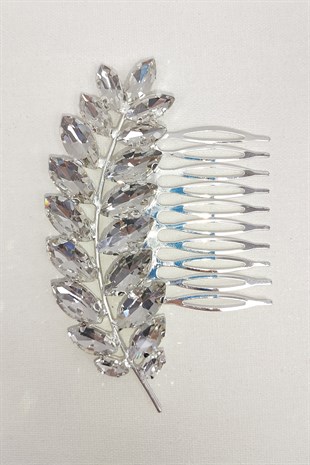 Gelin Saç Tokası Kristal Taşlı Taraklı 1 Adet