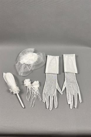Gelin Şapkası Ve Gelin Nikah Aksesuar Seti