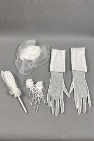 Gelin Şapkası Ve Gelin Nikah Aksesuar Seti