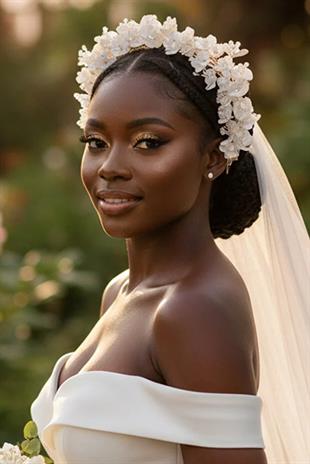 Bridal Tiara, Pearl Flower Bridal Hair Accessory, Engagement Henna Tiara